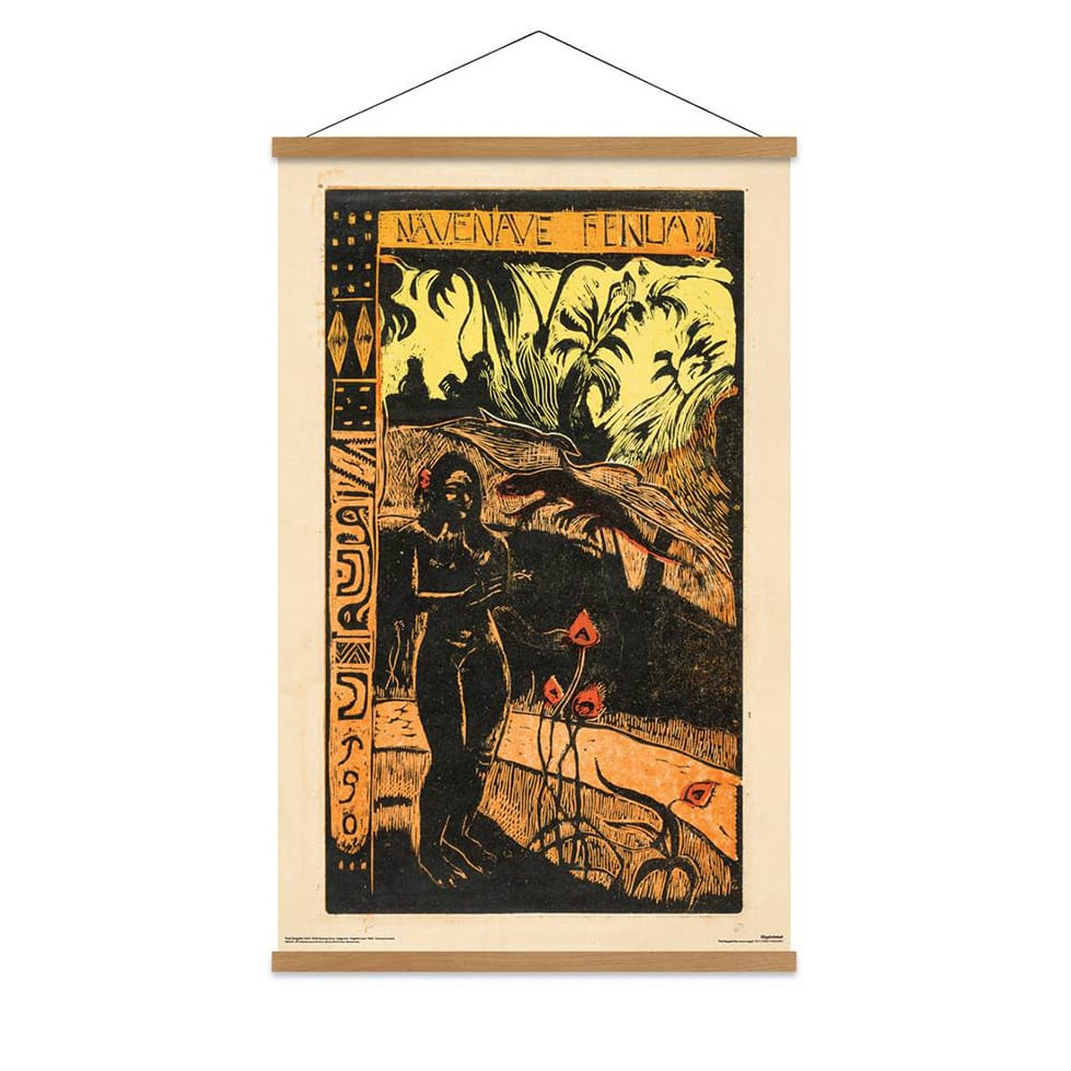 Gauguin canvas poster. Delightful land, largeimage