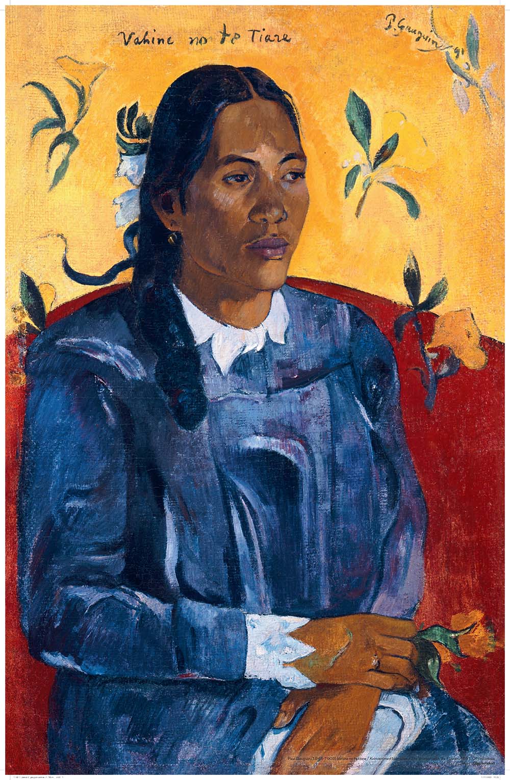 Gauguin plakat. Kvinden med blomstenimage