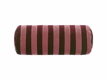 Bolster stripe pillow ø14x40 blush/wineimage