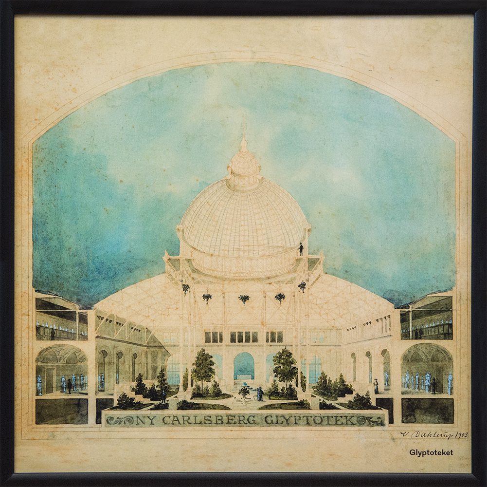 Drawing of the Winter Garden 1903 in black frameimage